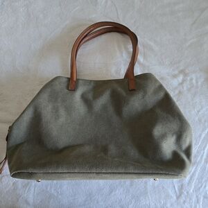 Elegant Olive Green Tote Bag